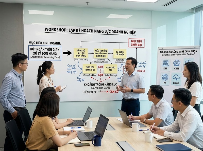 Xây dựng lộ trình công nghệ từ mục tiêu, khoảng cách đến sáng kiến và mốc triển khai